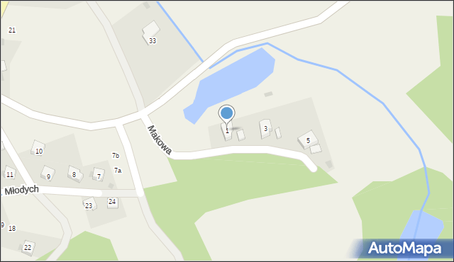 Chwaliszów, Makowa, 1, mapa Chwaliszów