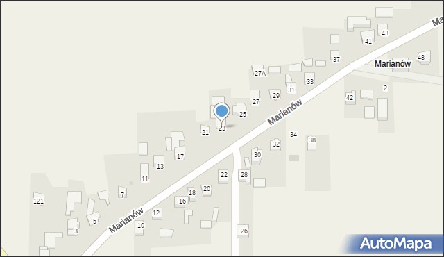 Cianowice, Marianów, 23, mapa Cianowice