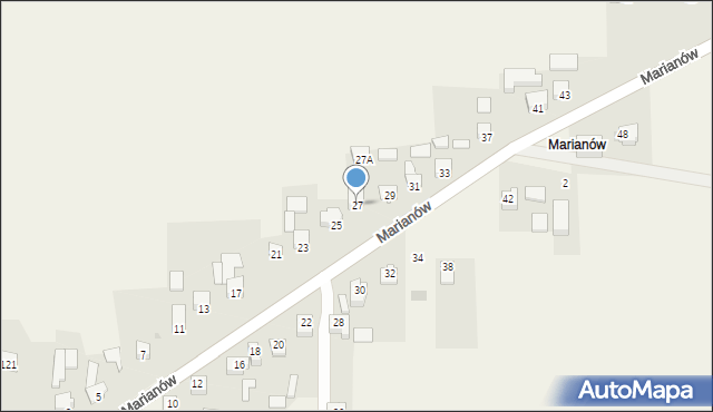 Cianowice, Marianów, 27, mapa Cianowice