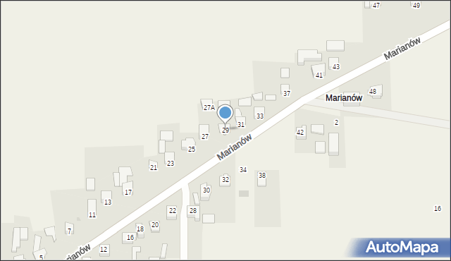 Cianowice, Marianów, 29, mapa Cianowice