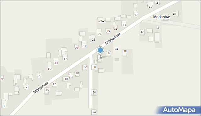 Cianowice, Marianów, 30, mapa Cianowice