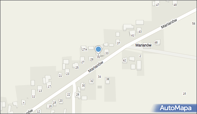 Cianowice, Marianów, 31, mapa Cianowice