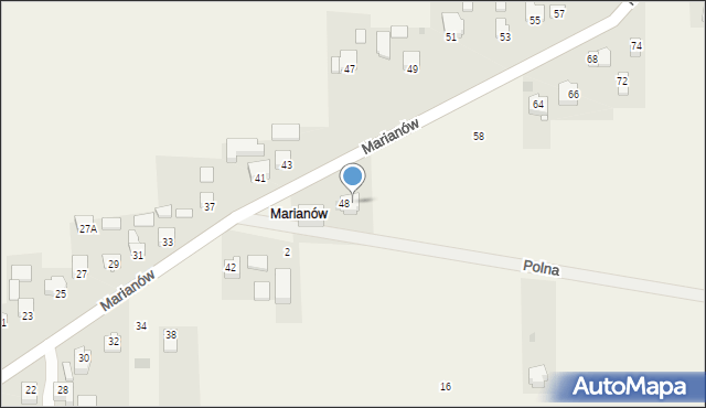 Cianowice, Marianów, 50, mapa Cianowice