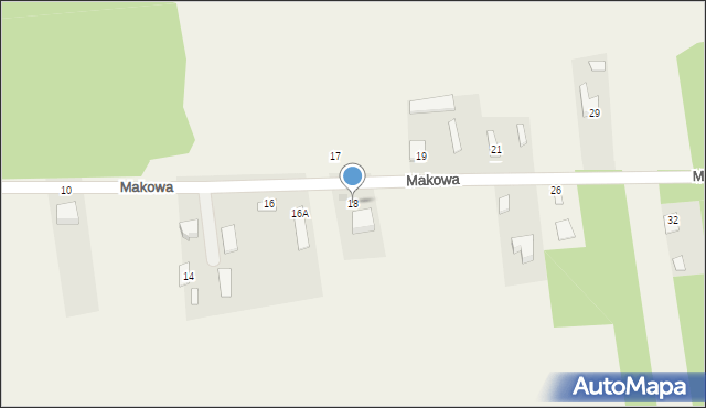 Ciepłe A, Makowa, 18, mapa Ciepłe A