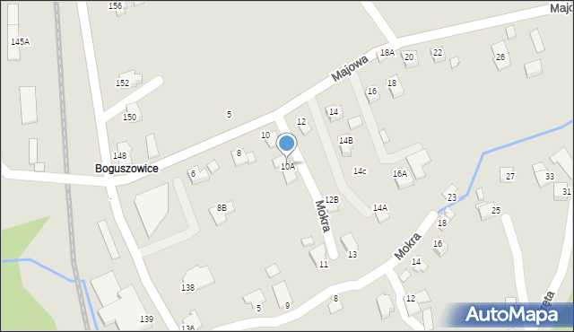 Cieszyn, Majowa, 10A, mapa Cieszyna