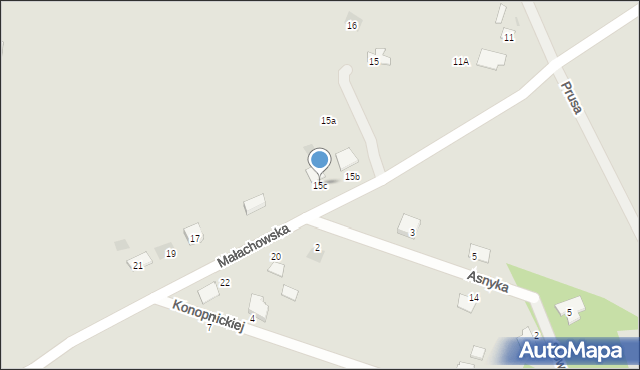 Ćmielów, Małachowska, 15c, mapa Ćmielów