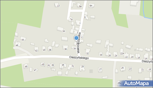 Cybinka, Małoodrzańska, 1, mapa Cybinka