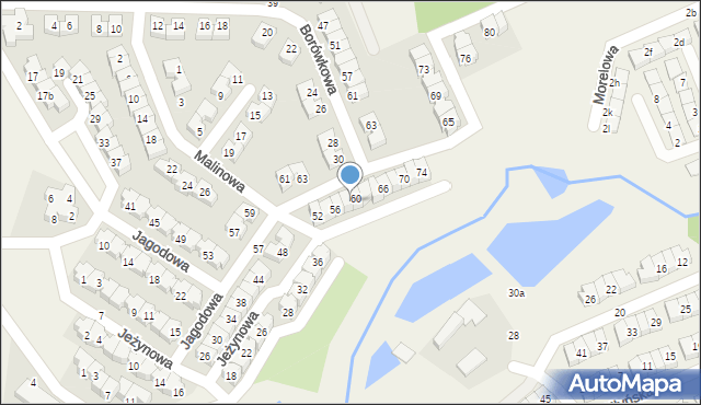 Czapury, Malinowa, 60, mapa Czapury