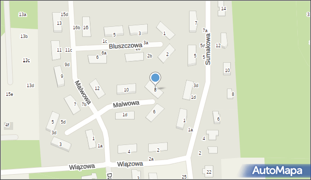 Czarny Las, Malwowa, 8, mapa Czarny Las