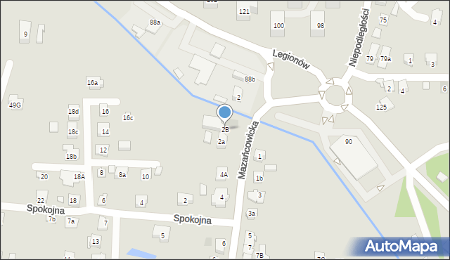 Czechowice-Dziedzice, Mazańcowicka, 2B, mapa Czechowic-Dziedzic