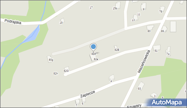 Czechowice-Dziedzice, Mazańcowicka, 82d, mapa Czechowic-Dziedzic