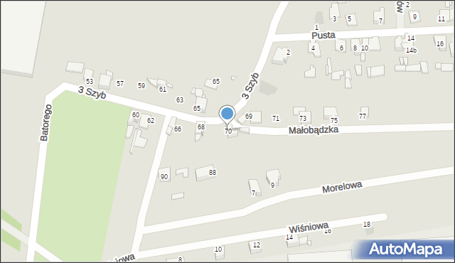 Czeladź, Małobądzka, 70, mapa Czeladź