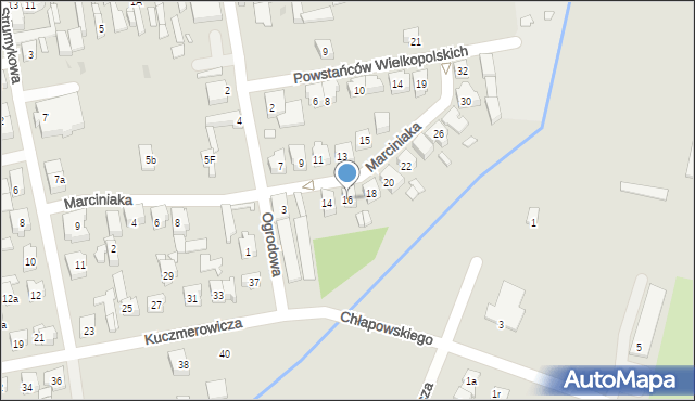 Czempiń, Marciniaka Floriana, 16, mapa Czempiń