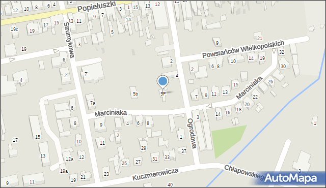 Czempiń, Marciniaka Floriana, 5F, mapa Czempiń