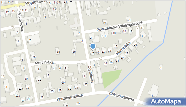 Czempiń, Marciniaka Floriana, 7, mapa Czempiń