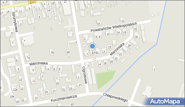 Czempiń, Marciniaka Floriana, 9, mapa Czempiń