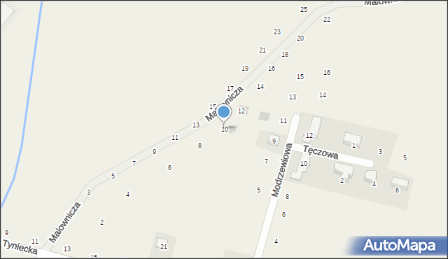 Czernichów, Malownicza, 10, mapa Czernichów