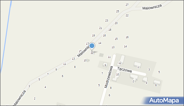 Czernichów, Malownicza, 12, mapa Czernichów