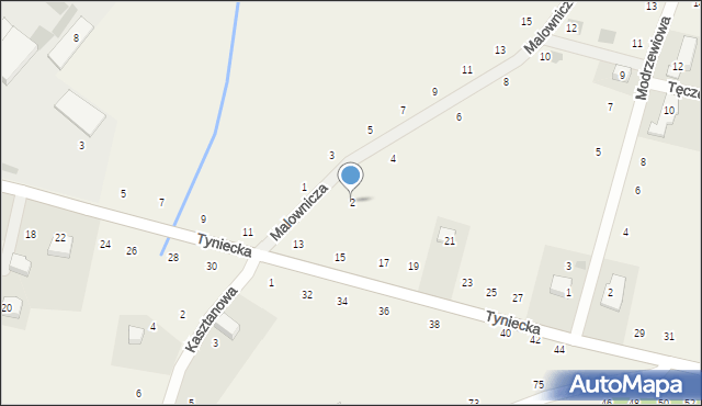 Czernichów, Malownicza, 2, mapa Czernichów