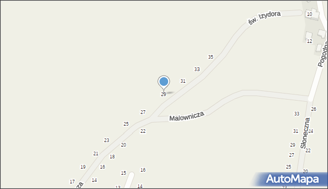 Czernichów, Malownicza, 29, mapa Czernichów