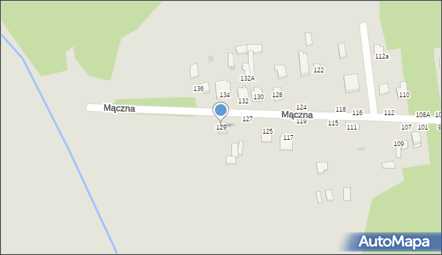 Częstochowa, Mączna, 129, mapa Częstochowy