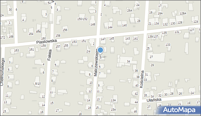 Częstochowa, Malczewskiego Jacka, 3, mapa Częstochowy