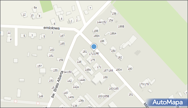 Częstochowa, Makuszyńskiego Kornela, 171/175, mapa Częstochowy