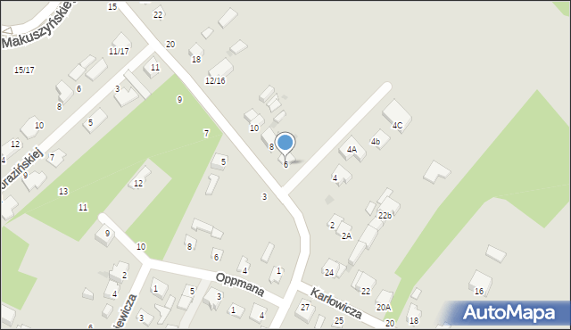 Częstochowa, Makuszyńskiego Kornela, 6, mapa Częstochowy