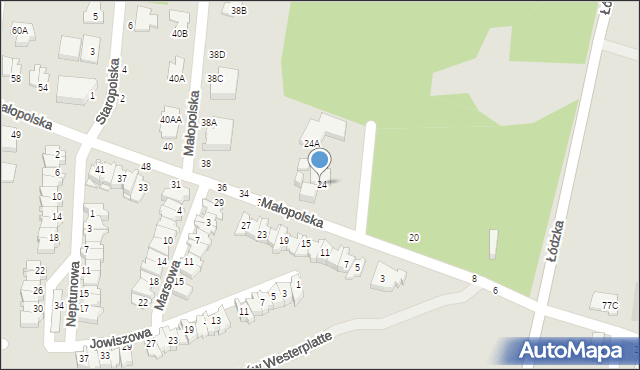 Częstochowa, Małopolska, 24/28, mapa Częstochowy