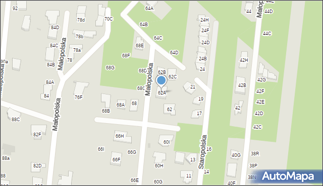 Częstochowa, Małopolska, 62A, mapa Częstochowy