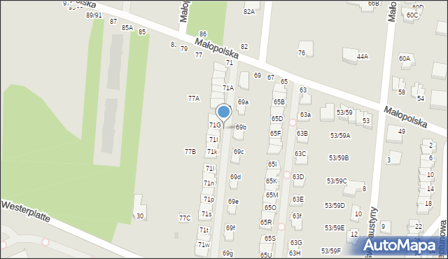 Częstochowa, Małopolska, 71C, mapa Częstochowy