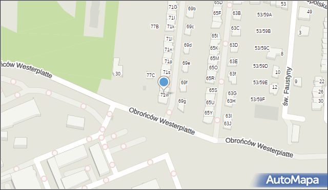 Częstochowa, Małopolska, 71w, mapa Częstochowy