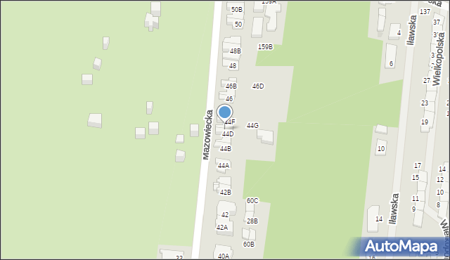 Częstochowa, Mazowiecka, 44E, mapa Częstochowy