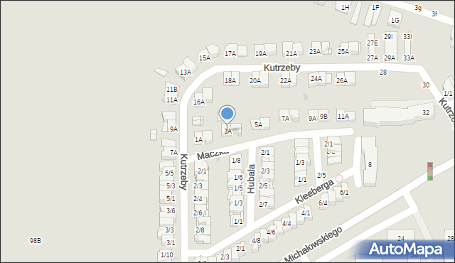 Częstochowa, Maczka Stanisława, gen., 3A, mapa Częstochowy