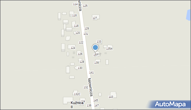 Częstochowa, Malownicza, 137, mapa Częstochowy