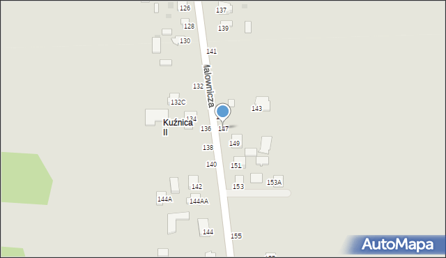 Częstochowa, Malownicza, 147, mapa Częstochowy