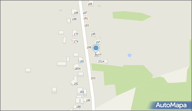 Częstochowa, Malownicza, 201, mapa Częstochowy