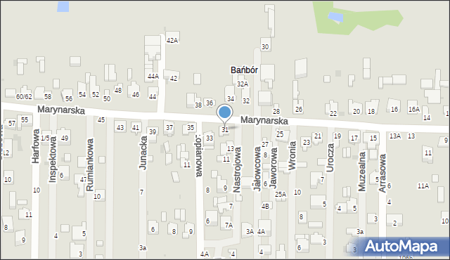 Częstochowa, Marynarska, 31, mapa Częstochowy