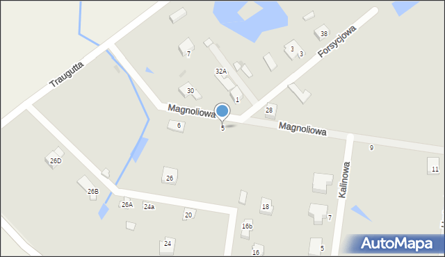 Człuchów, Magnoliowa, 5, mapa Człuchów