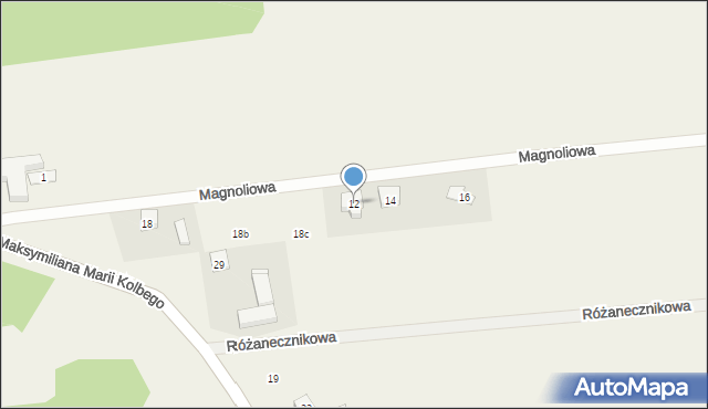 Czmoniec, Magnoliowa, 12, mapa Czmoniec