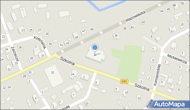 Czyżew, Mazowiecka, 34, mapa Czyżew