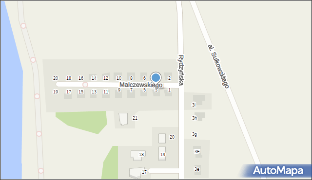 Dąbcze, Malczewskiego Jacka, 3, mapa Dąbcze