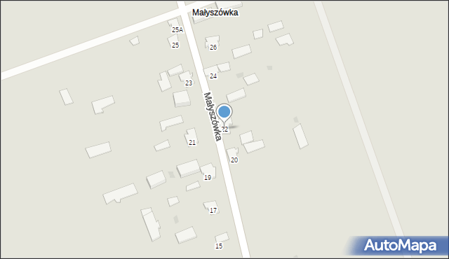 Dąbrowa Białostocka, Małyszówka, 22, mapa Dąbrowa Białostocka