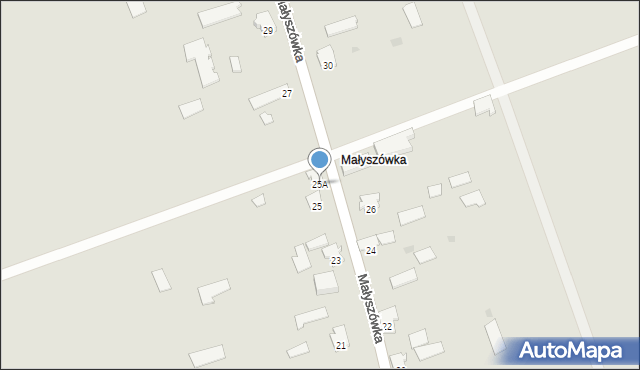Dąbrowa Białostocka, Małyszówka, 25A, mapa Dąbrowa Białostocka