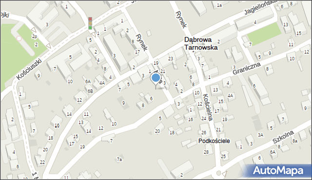 Dąbrowa Tarnowska, Mała, 1, mapa Dąbrowa Tarnowska