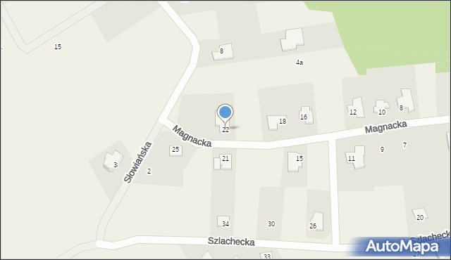 Dąbrówka Nowa, Magnacka, 22, mapa Dąbrówka Nowa