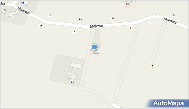 Dębowiec, Majowa, 11, mapa Dębowiec