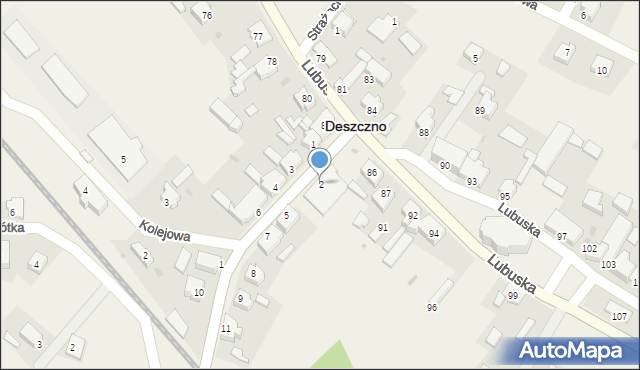 Deszczno, Maszewska, 2, mapa Deszczno