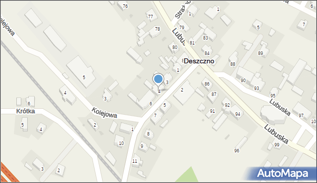 Deszczno, Maszewska, 4, mapa Deszczno