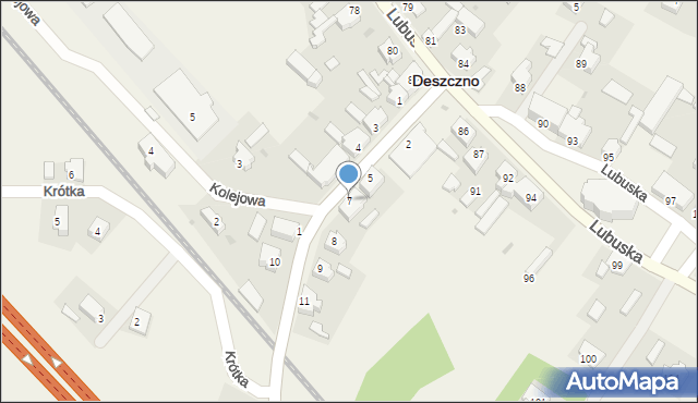 Deszczno, Maszewska, 7, mapa Deszczno